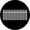 Picket Fence - Stock Gobo for Gobo Light Projectors - Choose your size!