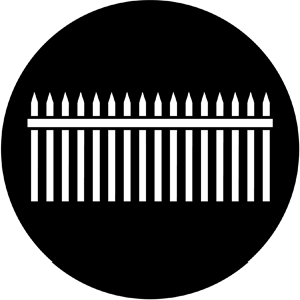 Picket Fence - Stock Gobo for Gobo Light Projectors - Choose your size!