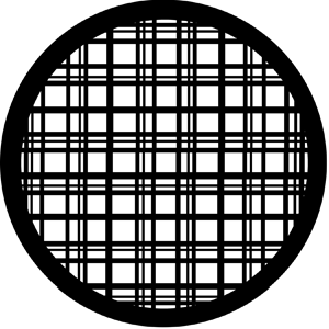 Plaid - Stock Gobo for Gobo Light Projectors - Choose your size!