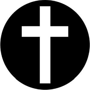 Plain Cross - Stock Gobo for Gobo Light Projectors - Choose your size!