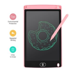 Portable 8 Inch LCD Writing Tablet Ultra-thin Electronic Drawing Board Reusable Handwriting Pad with Stylus Pen Erase Button Gift for Children Students Adults at Home Office School Travel