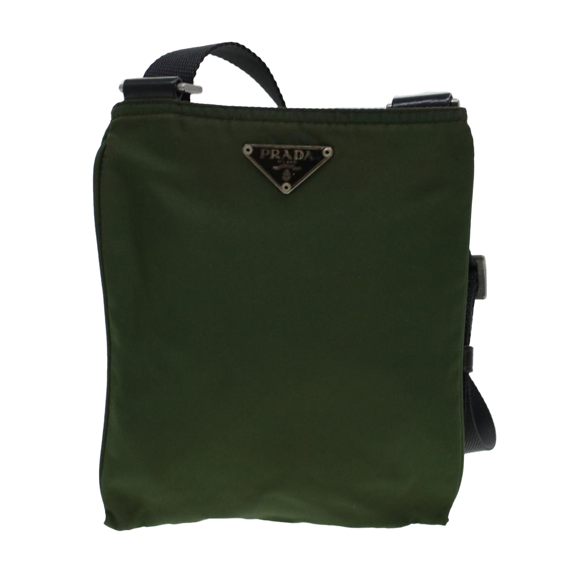 Prada Tessuto Khaki Synthetic Shoulder Bag (Pre-Owned) Prada Tessuto Khaki Synthetic Shoulder Bag (Pre-Owned)