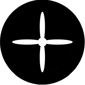 Propeller 4 Inverted - Stock Gobo for Gobo Light Projectors - Choose your size!