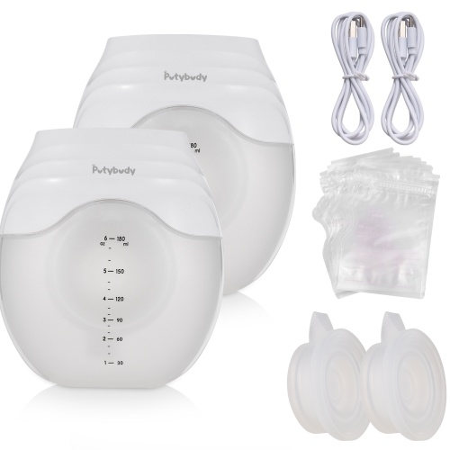 Putybudy 2-Pack Portable Breast Pump Hands Free Wearable Electric Breast Pump Putybudy 2-Pack Portable Breast Pump Hands Free Wearable Electric Breast Pump