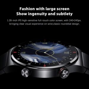 QW33 1.28 Inches Smartwatch IP67 Waterproof Sports Watch BT5.1 Intelligent Watch Fitness Tracker Multifunctional Watch Compatible with Android5.0/iOS10.0