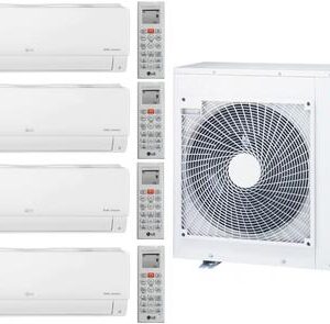 Quad Zone Mini Split Air Conditioner System with 38000 BTU Cooling Capacity 4 Indoor Units and Outdoor