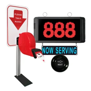 Queue Calling System Restaurant Pager Waiting Number Management Loud Speakers 3-Digit Display Wireless Caller for Cafe Bank