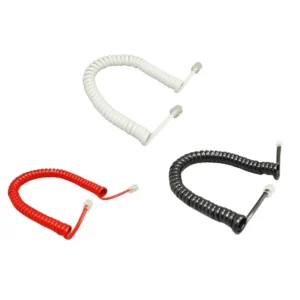 RJ9 Coiled 6 Feet coiled Landline Phone Handset Cable Cord RJ9 4P4C 1.85m/6ft