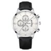RS0053 Fashionable Luxurious Men Business Watch Elegant Quartz Wrist Watch with Leather Strap 30M Waterproof/Luminous/Calendar Analog Watch for Men