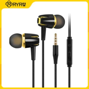 RYRA Subwoofer In-Ear Headphones In-Ear Headphones Adjustable Volume Upgrade Version For Android Universal Listening Sound