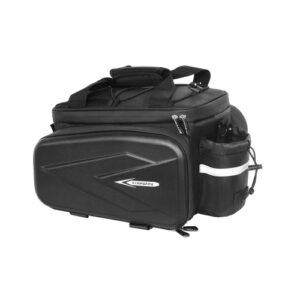 RZAHUAHU Hard Shell Bike Rear Seat Bag Waterproof Bike Rack Bag with Reflective Strips for Bicycles Rear Rack