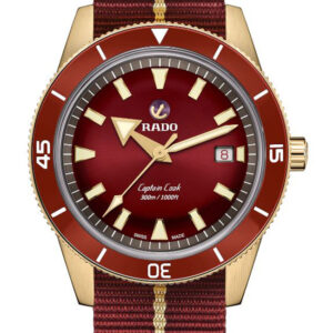 Rado Captain Cook Automatic Red Dial NATO Strap Watch, 42mm