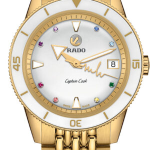 Rado Captain Cook x Marina Hoermanseder Heartbeat White Dial Two-Strap Watch, 37mm