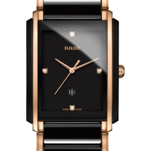 Rado Integral Diamonds Black Dial Two-Tone Ceramic Watch, 31mm