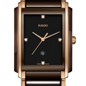 Rado Integral Diamonds Black Dial Two-Tone High-Tech Ceramic Watch, 31mm