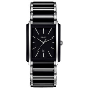Rado Integral Quartz Black Dial Two-Tone Ceramic Watch, 31mm