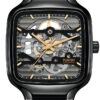 Rado True Square Automatic Skeleton 38mm Watch with High-Tech Ceramic Bracelet