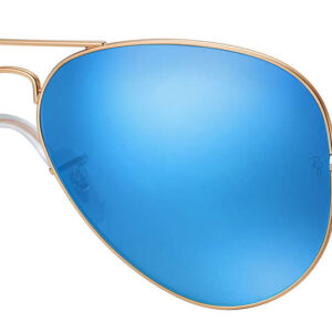 Ray-Ban Aviator Blue Flash Lenses Polarized Sunglasses, 58mm