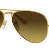 Ray-Ban Aviator Brown Gradient Sunglasses, Gold Frames, 58mm