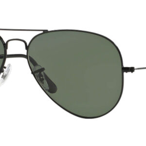 Ray-Ban Aviator Classic Polarized Sunglasses, Green Lenses, 55mm