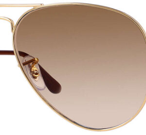 Ray-Ban Aviator Gold Sunglasses, Gradient Lenses, 62mm