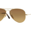 Ray-Ban Aviator Gradient Polarized Sunglasses, Gold Frames, 58mm
