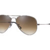 Ray-Ban Aviator Gradient Sunglasses, Gunmetal Frames, 58mm