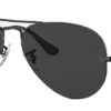 Ray-Ban Aviator Total Black Polarized Sunglasses, 58mm