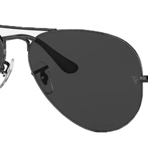 Ray-Ban Aviator Total Black Polarized Sunglasses, 58mm