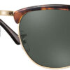 Ray-Ban Clubmaster Polarized Sunglasses, Red Havana Frames, 49mm