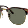 Ray-Ban Clubmaster Polarized Sunglasses, Red Havana Frames, 55mm