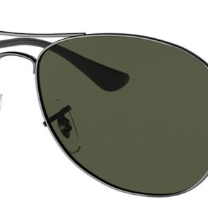 Ray-Ban Cockpit Gunmetal Sunglasses, Classic G-15 Green Lenses, 59mm