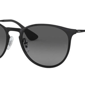Ray-Ban Erika Metal Black Polarized Sunglasses, Grey Gradient Lenses, 54mm