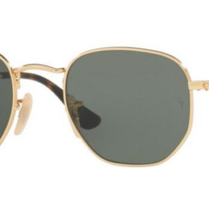 Ray-Ban Hexagonal Sunglasses, Green Classic G-15 Lenses, 51mm