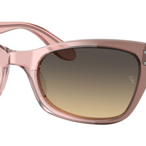 Ray-Ban Lady Burbank Sunglasses 55mm with Transparent Pink Frame and Brown Gradient Lenses