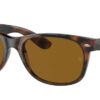 Ray-Ban New Wayfarer Light Havana Sunglasses w/ Brown Lenses, 55mm
