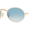 Ray-Ban Oval Sunglasses, Light Blue Gradient Lenses, 51mm