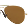 Ray-Ban Pilot Brown Classic B-15 Gold Sunglasses, 58mm
