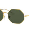 Ray-Ban RB1972 Octagon 1972 Green Lens Sunglasses, Legend Gold, 54mm