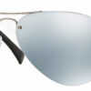 Ray-Ban RB3449 Pilot Silver Sunglasses, Mirror Lenses, 59mm