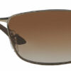 Ray-Ban RB3498 Matte Gunmetal Polarized Sunglasses, Gradient Lenses, 61mm