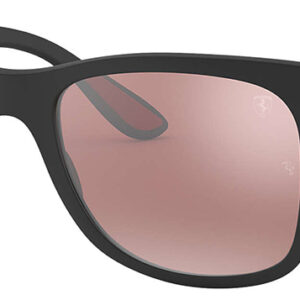 Ray-Ban RB4195M Wayfarer Square Scuderia Ferrari Collection Black Polarized Sunglasses, 52mm