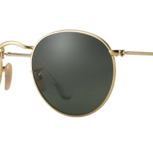 Ray-Ban Round Metal Polarized Sunglasses, Matte Arista Frames, 50mm