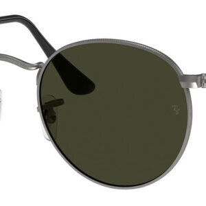 Ray-Ban Round Metal Sunglasses, Matte Gunmetal Frames, 53mm