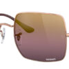 Ray-Ban Square 1971 Chromance Polarized Sunglasses 54mm with Rose Gold Frame and Red Mirror Lenses