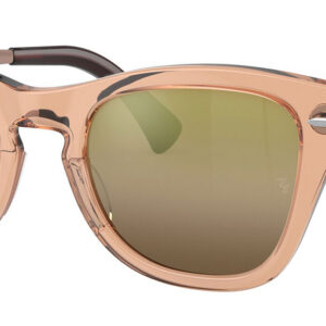 Ray-Ban Square Sunglasses 53mm with Transparent Brown and Gold Gradient Mirror Lenses