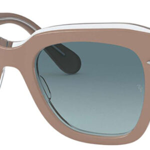 Ray-Ban State Street Beige Transparent Square Sunglasses, 49mm