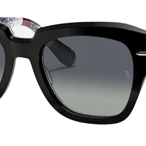 Ray-Ban State Street Sunglasses, Light Grey Gradient Lenses, 49mm