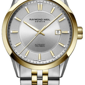 Raymond Weil Freelancer Automatic Silver Dial Two-Tone Bracelet Watch, 42mm