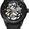 Raymond Weil Freelancer Mechanical Black Skeleton Dial & Rubber Strap Watch, 42mm